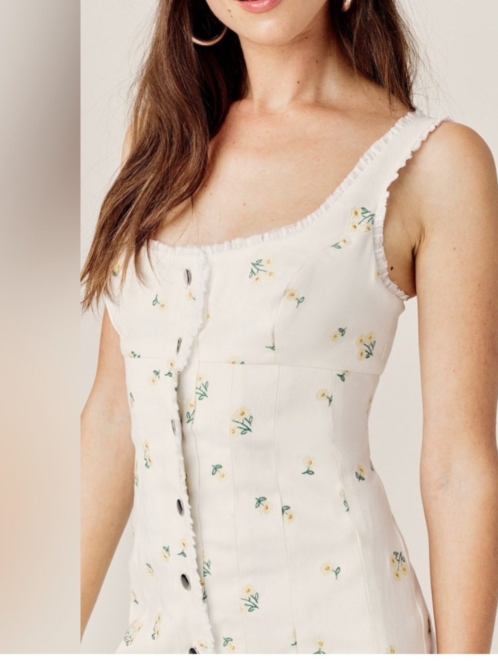 For Love & Lemons Waverly Denim Mini Dress - Picture 3 of 8